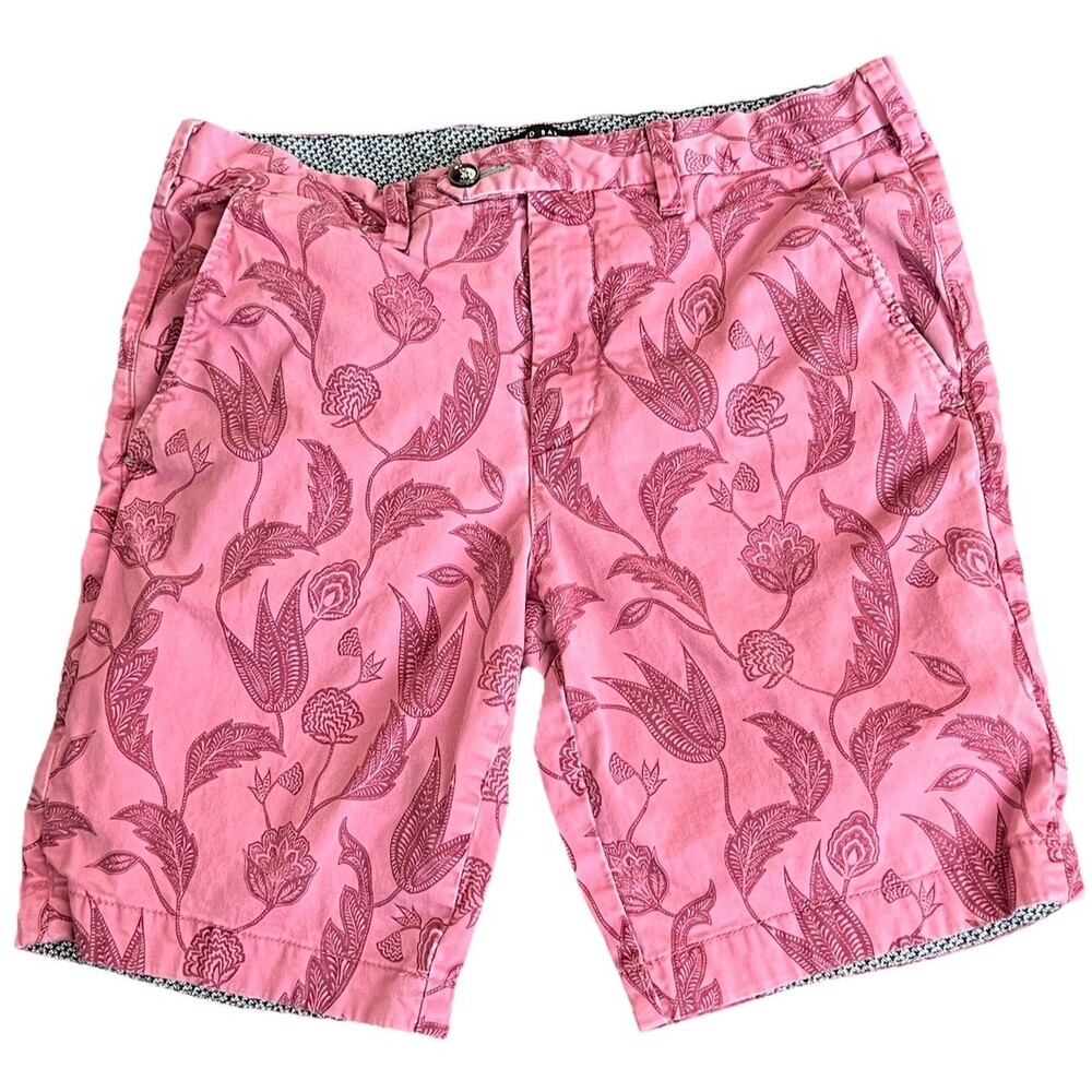 Ted Baker Mens 31R Tonal Floral Printed‎ SHORTS